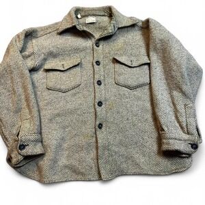 Vintage 50s/60s L.L. Bean button front shirt shacket size‎ large